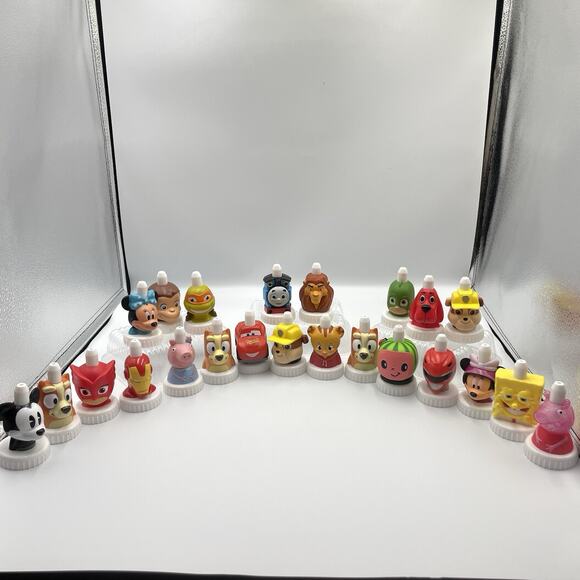 Good 2 Grow Juice Topper Mixed Set of 23 Disney Paw Patrol Peppa Pig Bluey Cars - Picture 1 of 4